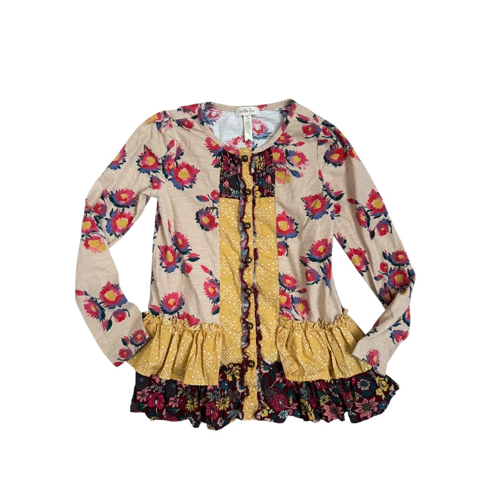 Matilda Jane Elliot Friends Forever Floral Long Sleeve Tunic Top Girls Size‎ 8